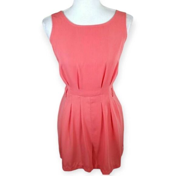 FOREVER 21 CORAL ROMPER SZ.M EUC. - Picture 1 of 4